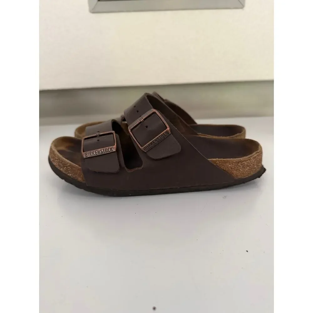 Birkenstock Brown Leather Arizona Sandals Unisex US Men's 8-8.5|Women's 10-10.5